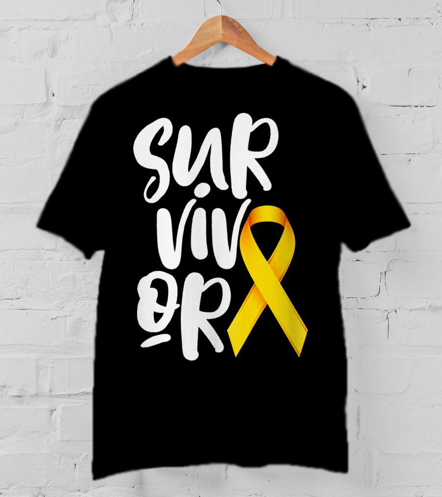Sarcoma Bone Cancer Survivor Yellow T-Shirt