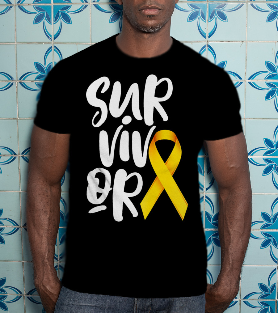 Sarcoma Bone Cancer Survivor Yellow T-Shirt