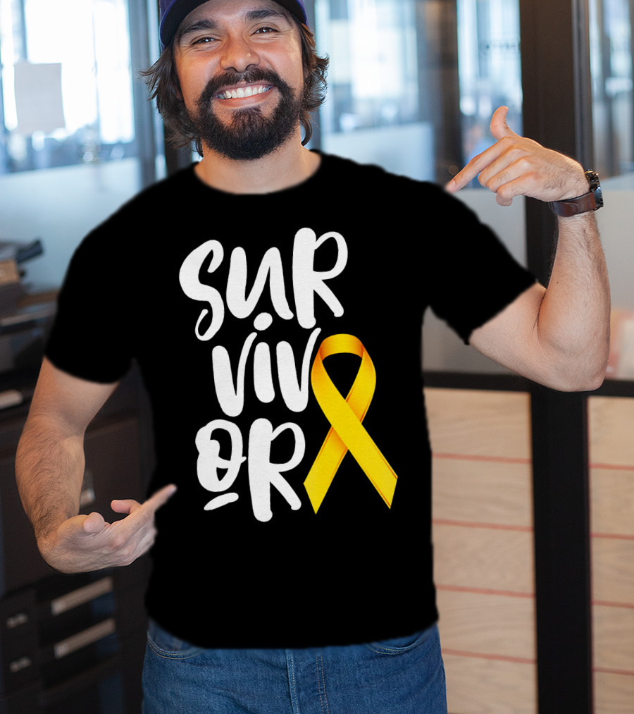 Sarcoma Bone Cancer Survivor Yellow T-Shirt