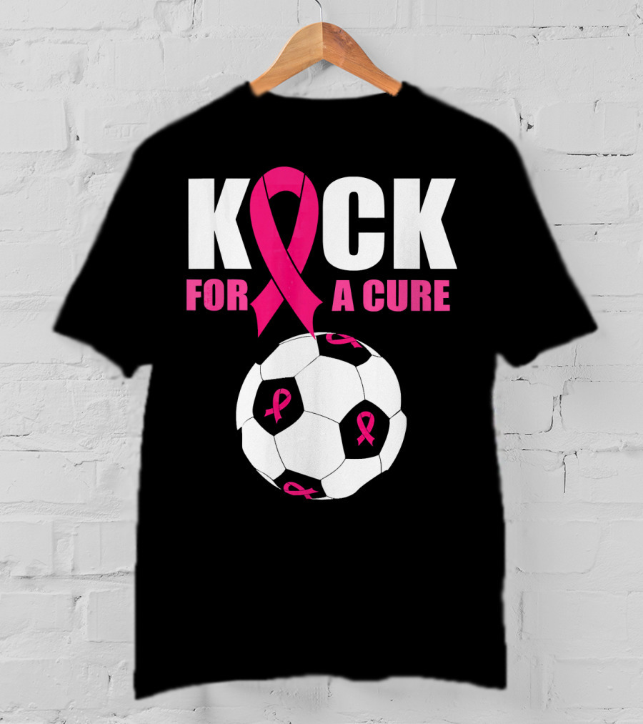 Kick For A Cure Soccer Ball Pink T-Shirt