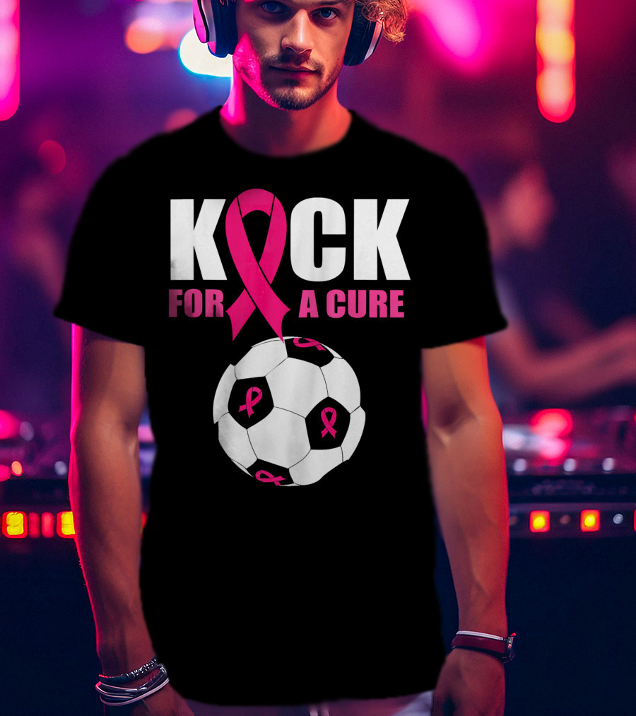 Kick For A Cure Soccer Ball Pink T-Shirt