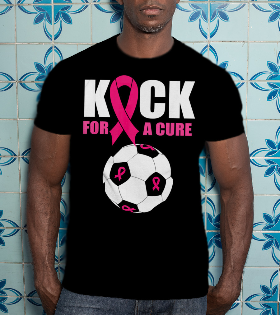 Kick For A Cure Soccer Ball Pink T-Shirt
