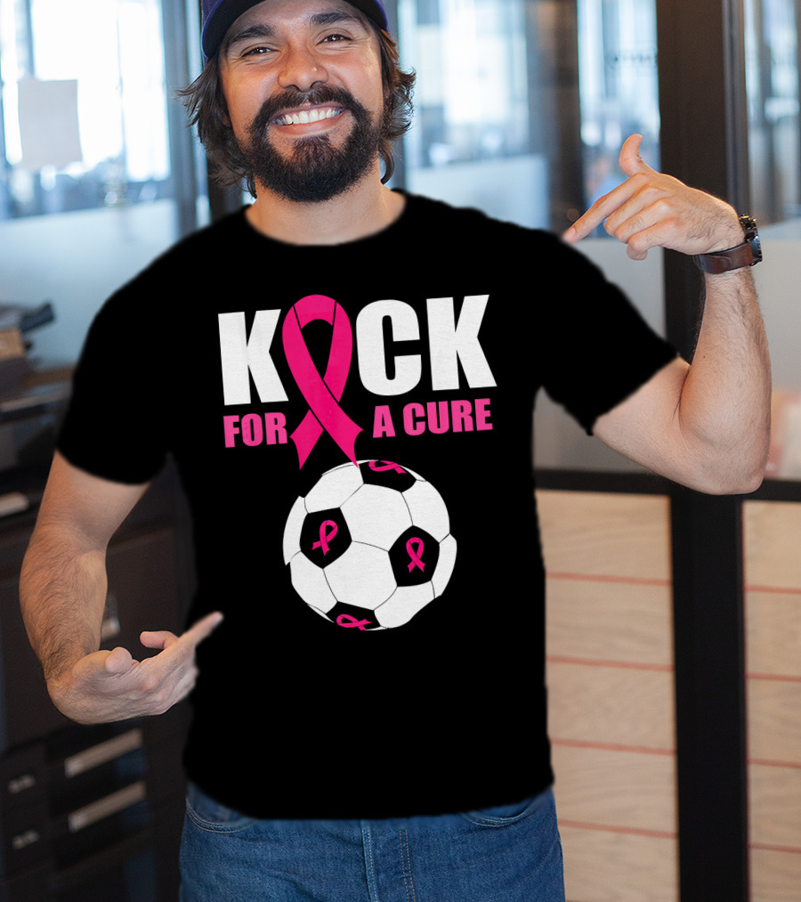 Kick For A Cure Soccer Ball Pink T-Shirt