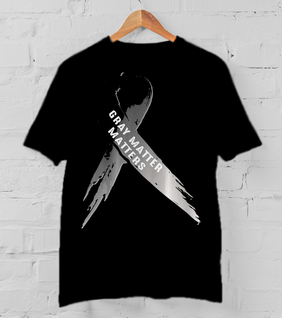 Gray Matter Matters National Brain Tumor Cancer Awareness T-Shirt