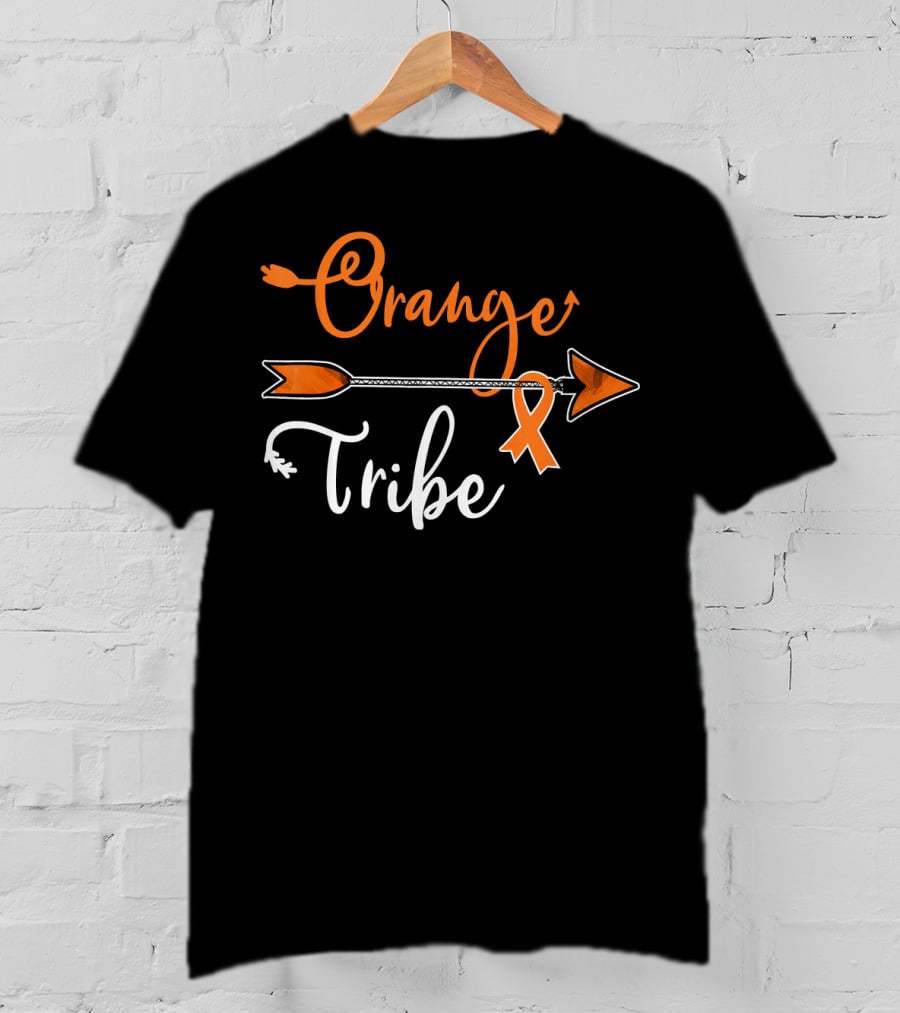 Orange Tribe Kidney Leukemia Cancer Awareness T-Shirt