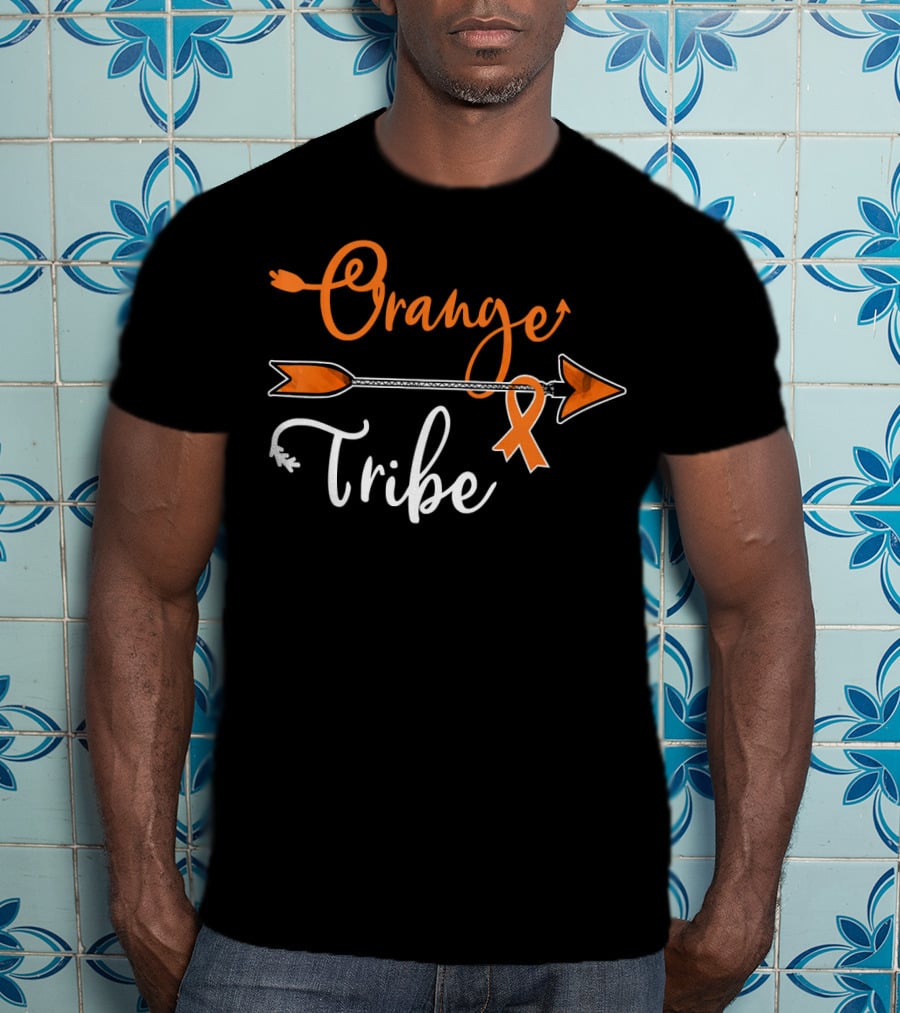 Orange Tribe Kidney Leukemia Cancer Awareness T-Shirt