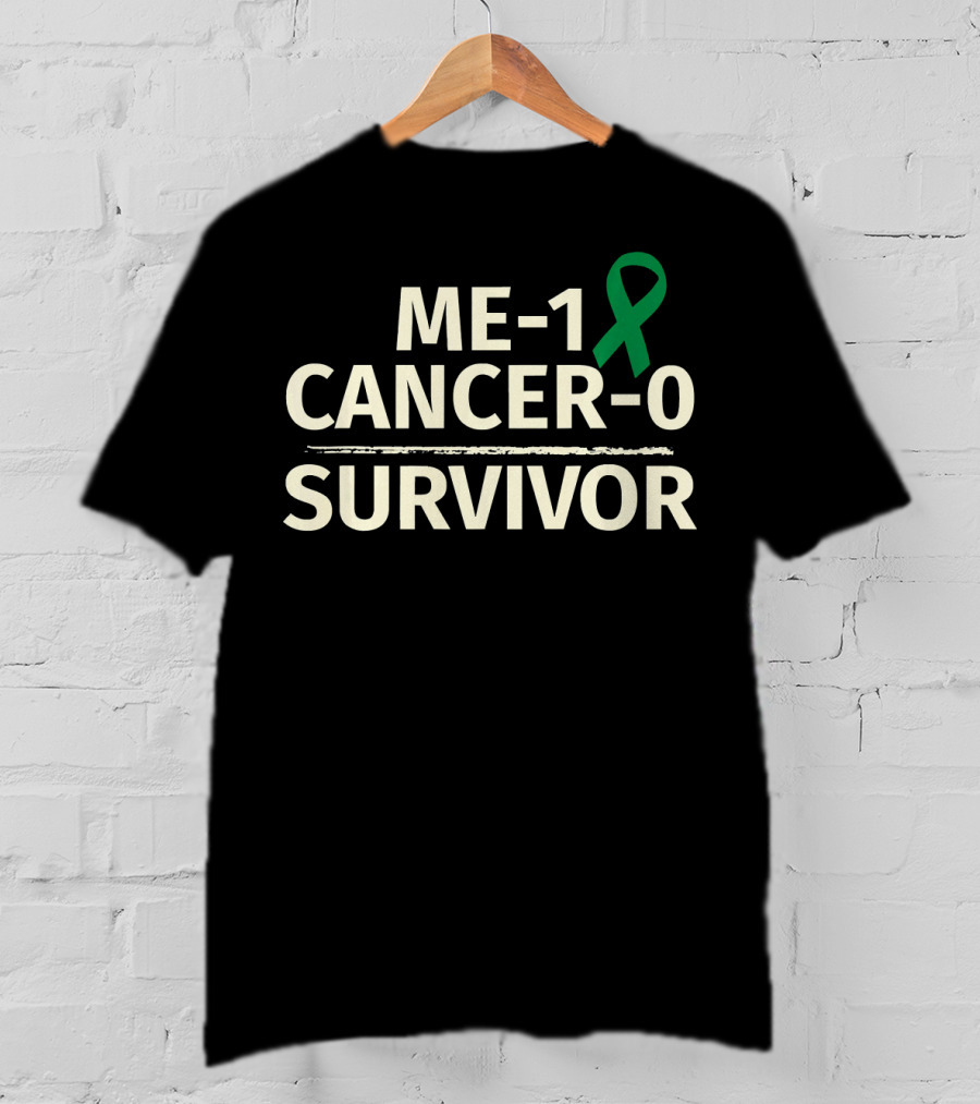 Liver Cancer Survivor Me 1 Cancer 0 Green T-Shirt