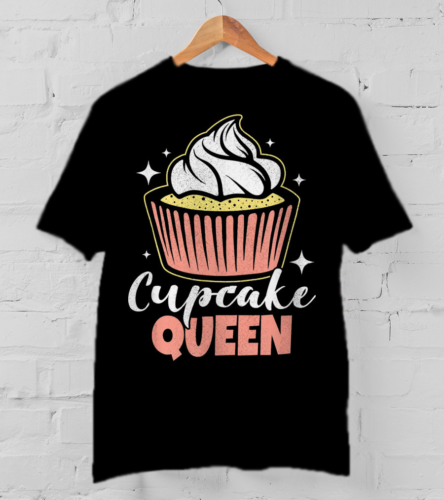 Cupcake Queen Vintage Fun Baking Food T-Shirt