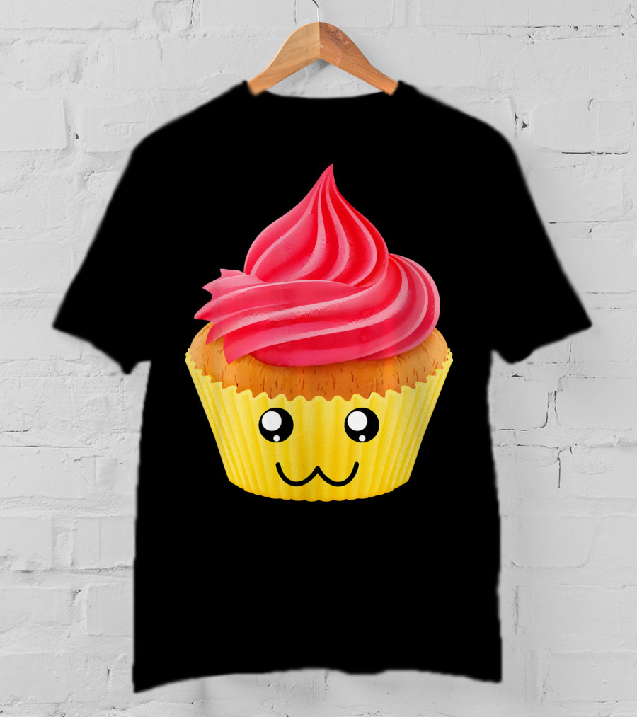 Kawaii Cupcake Lover Cute Muffin Face T-Shirt