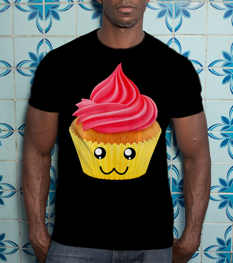 Kawaii Cupcake Lover Cute Muffin Face T-Shirt
