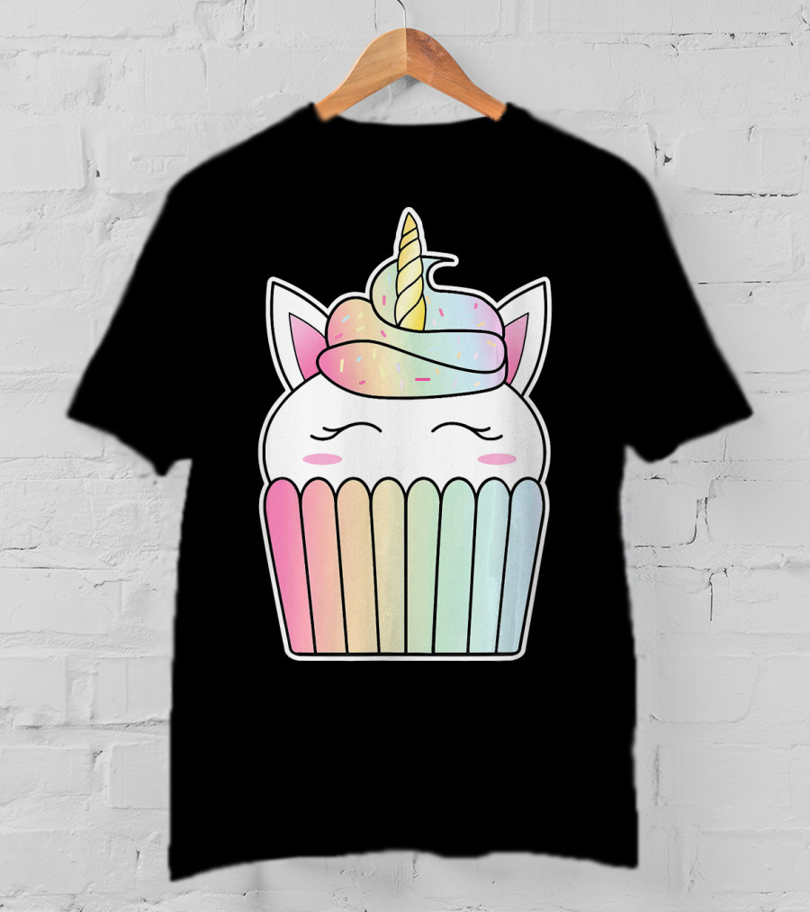 Unicorn Cupcake Pastel Cute Baking Kawaii T-Shirt