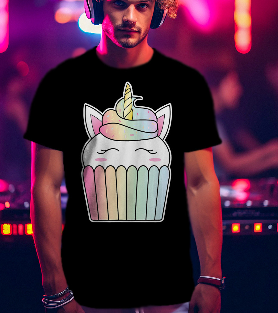 Unicorn Cupcake Pastel Cute Baking Kawaii T-Shirt