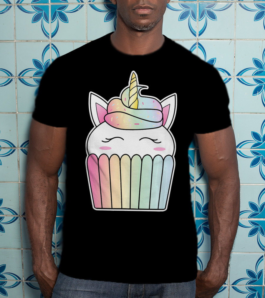 Unicorn Cupcake Pastel Cute Baking Kawaii T-Shirt