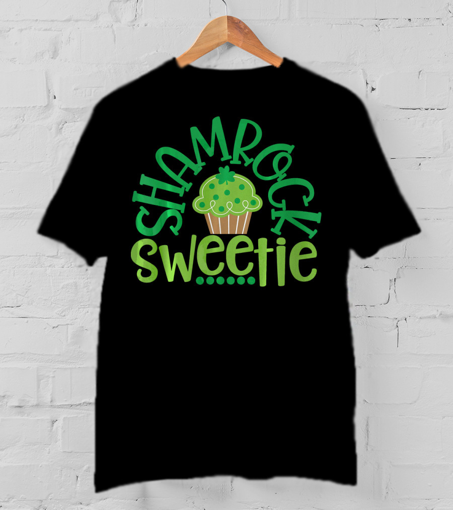 Shamrock Sweetie Green Cupcake St. Patrick's Day T-Shirt