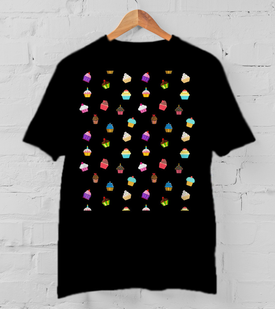 Cute Colorful Cupcake Queen Baking Dessert T-Shirt