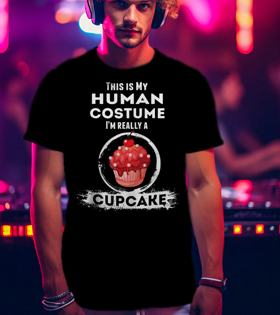 This Is My Human Costume I'm Really A Cupcake T-Shirt