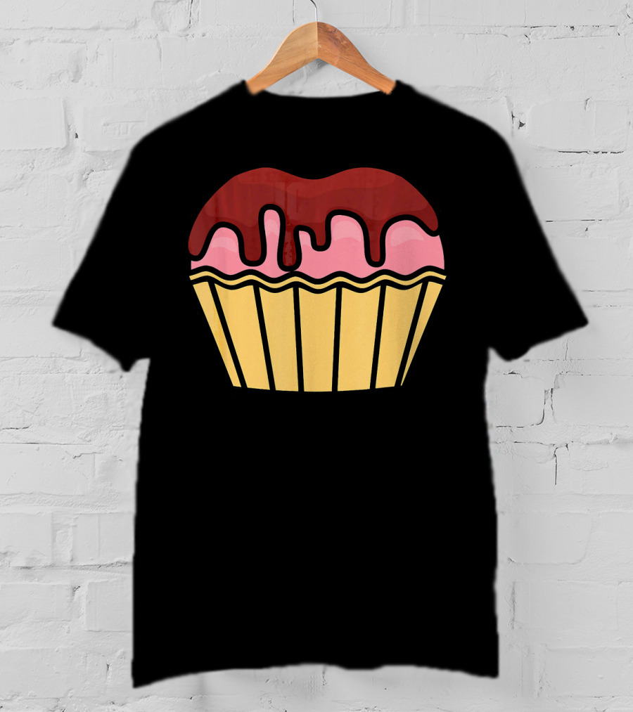 Cool Chocolate Dripping Halloween Cupcake T-Shirt