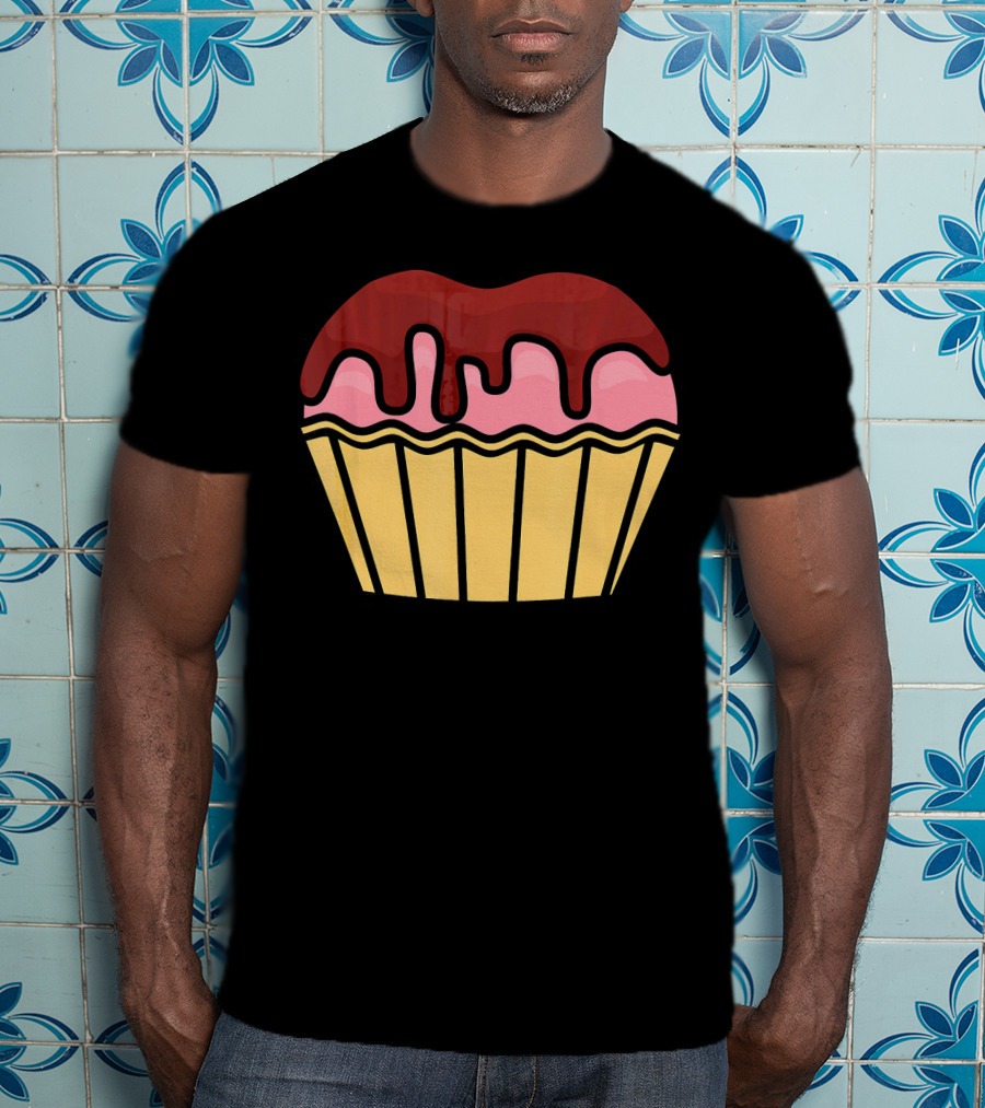 Cool Chocolate Dripping Halloween Cupcake T-Shirt