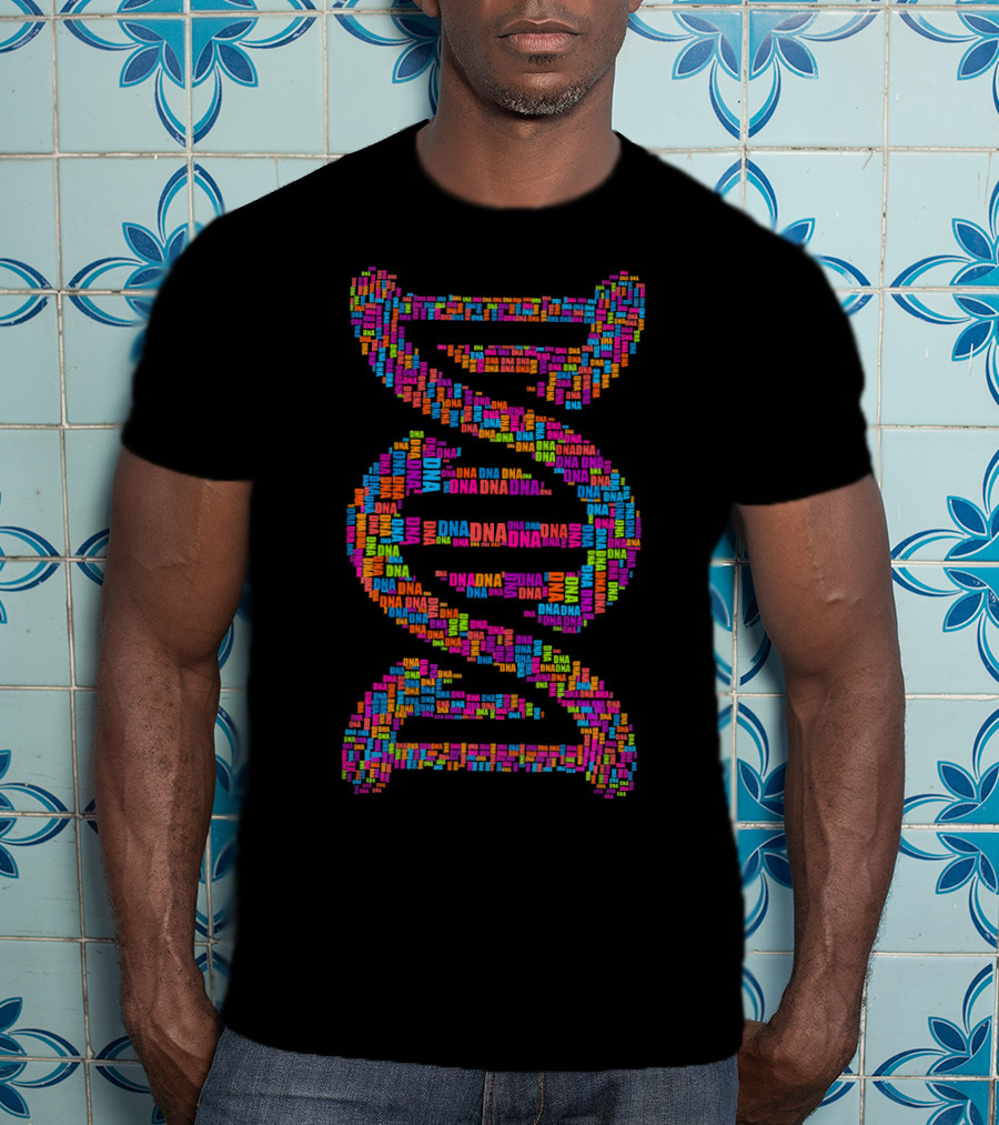 Biology DNA Molecule DNA Word Cloud Spiral T-Shirt