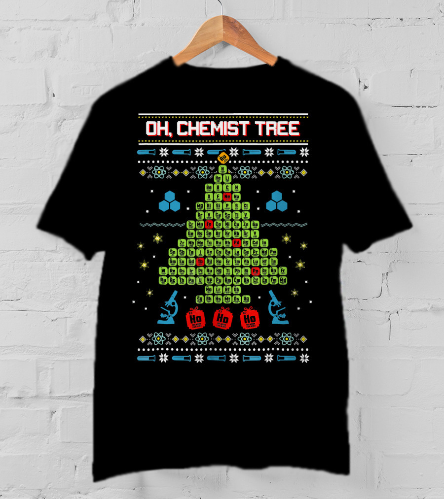 Oh Chemist Tree Periodic Table Christmas T-Shirt