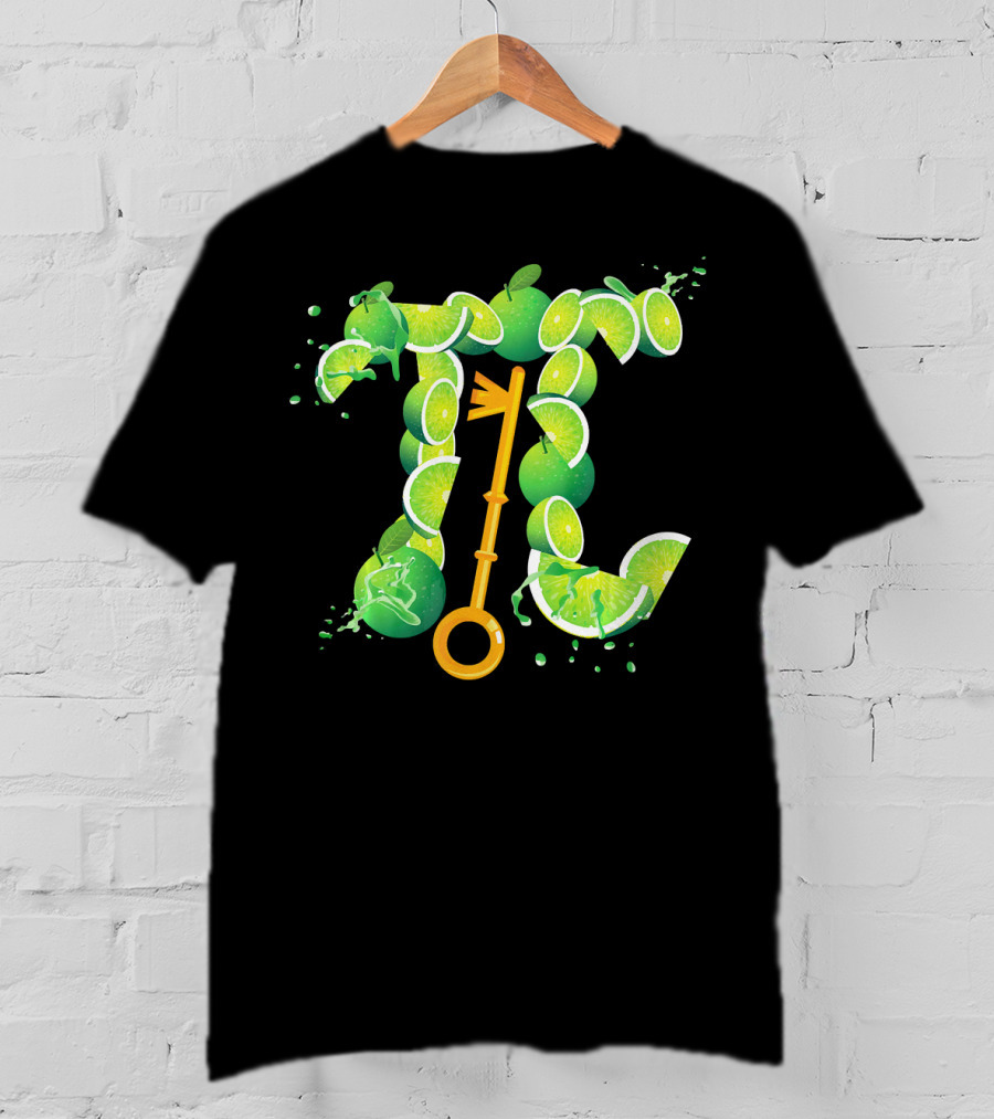 Key Lime Pi Day Pun Science Marc Key Lime Slices And Math T-Shirt