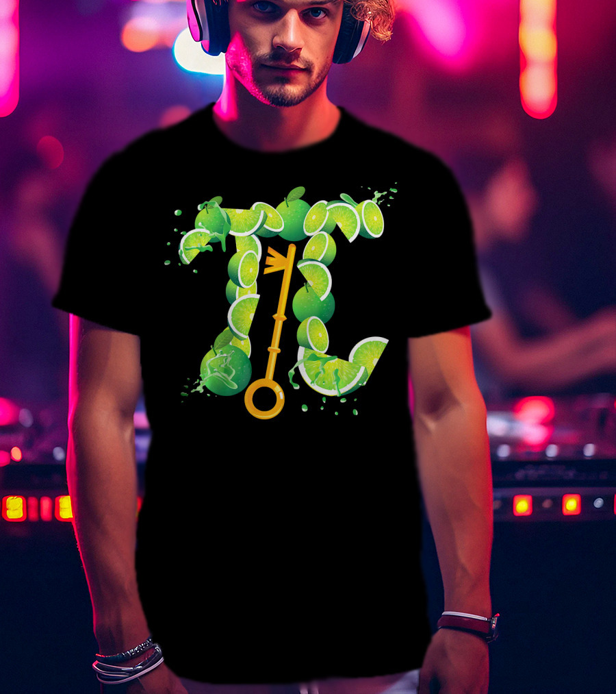 Key Lime Pi Day Pun Science Marc Key Lime Slices And Math T-Shirt