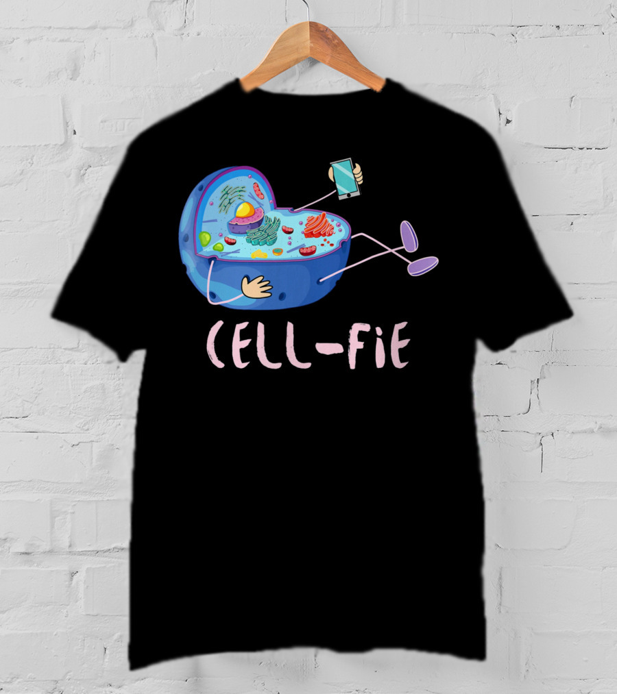 Cell Fie Funny Science Biology Teacher Cell Phone Concept T-Shirt