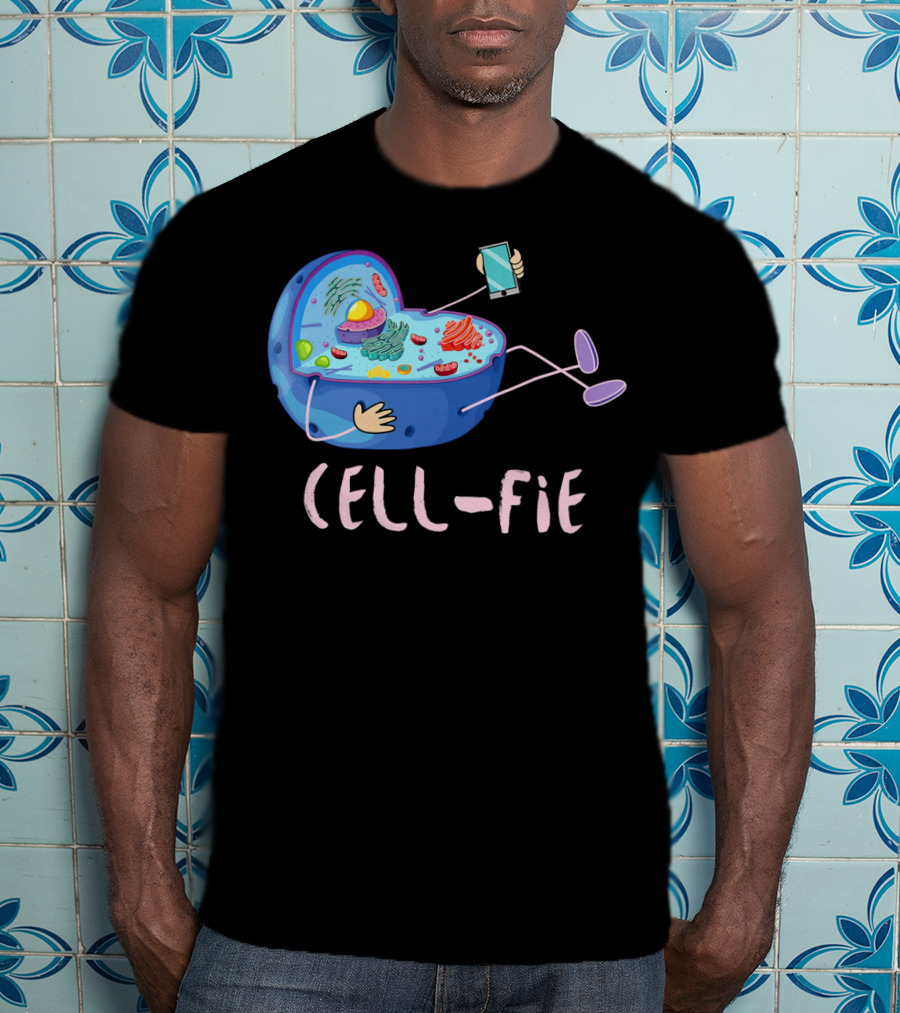 Cell Fie Funny Science Biology Teacher Cell Phone Concept T-Shirt