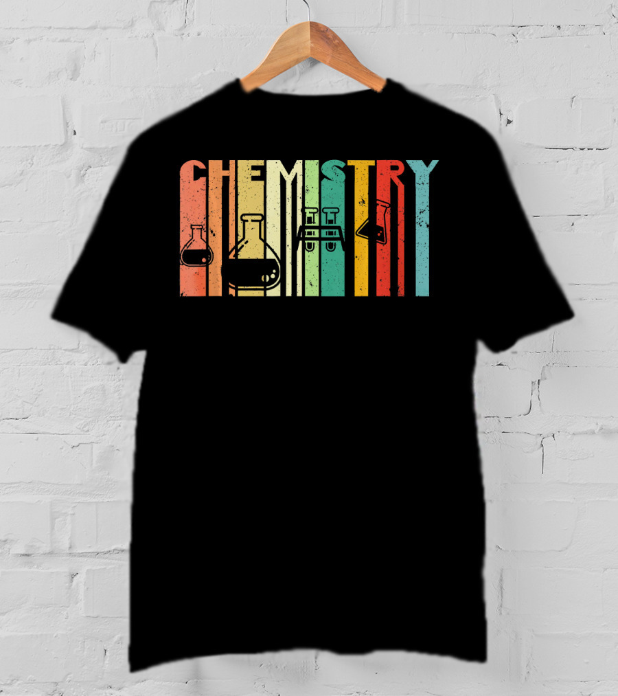 Chemistry Funny Science Student Vintage Laboratory Glassware T-Shirt