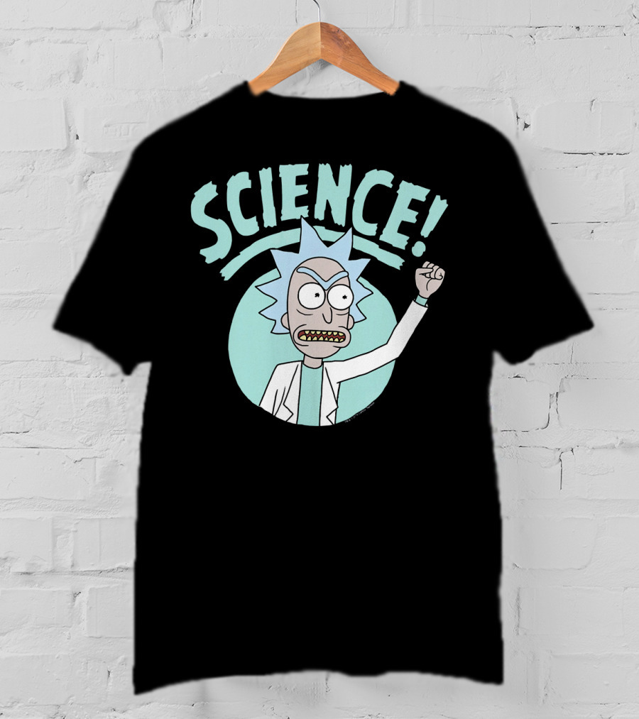 Rick And Morty Science Punch Fist Raised T-Shirt