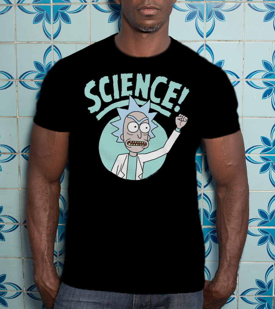 Rick And Morty Science Punch Fist Raised T-Shirt