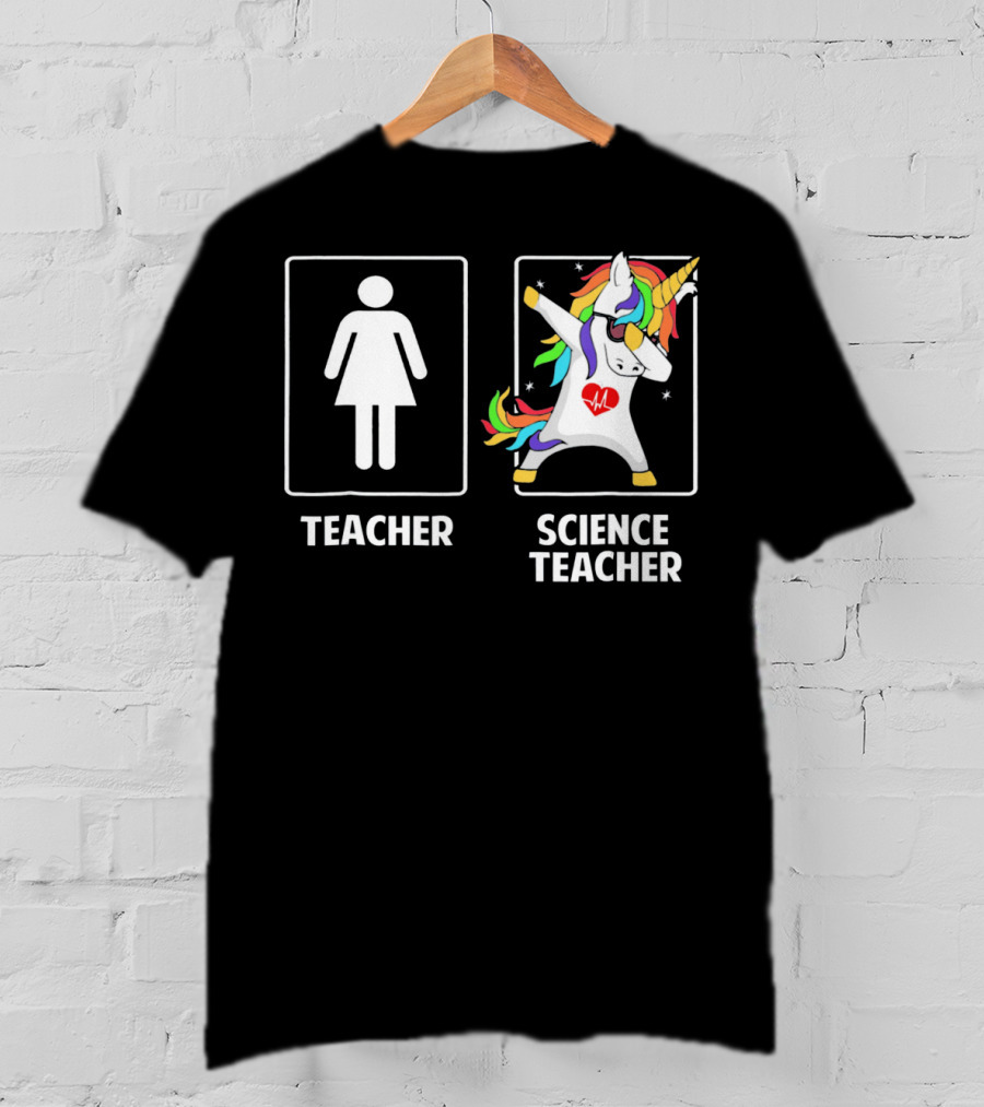 Teacher Science Teacher Unicorn Dabbing T-Shirt