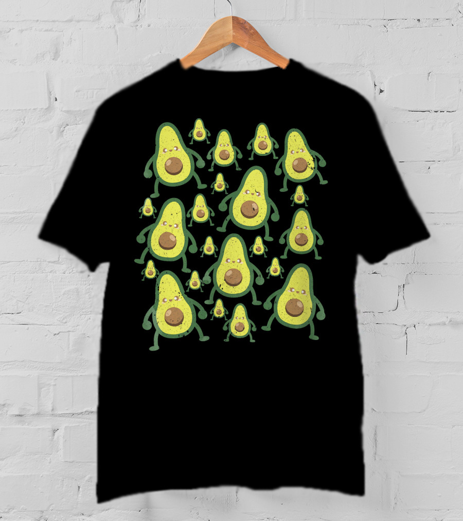 Holy Guac Avocados Funny Cartoon Characters T-Shirt