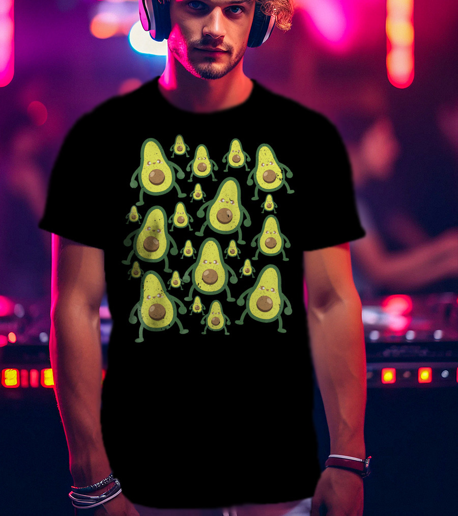 Holy Guac Avocados Funny Cartoon Characters T-Shirt