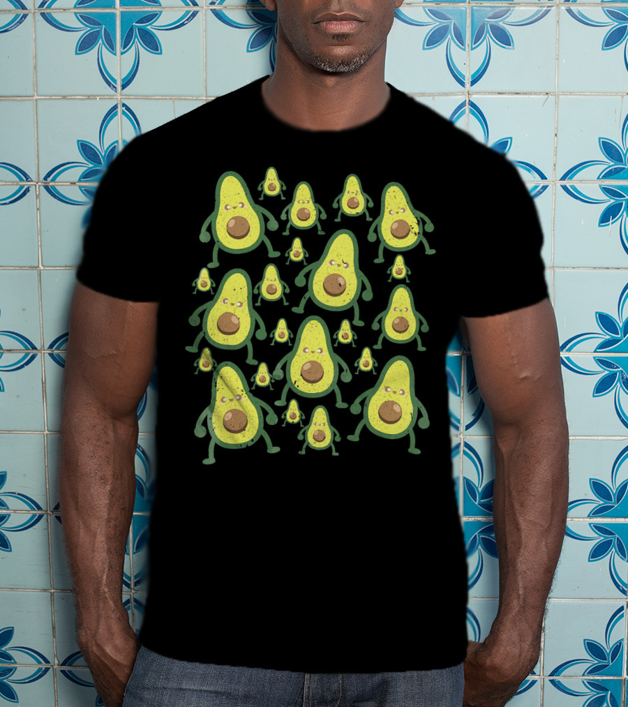 Holy Guac Avocados Funny Cartoon Characters T-Shirt