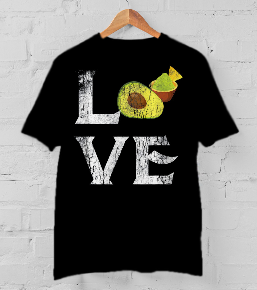 Love Mexican Guacamole Avocado Vegan Tex-Mex Passion T-Shirt