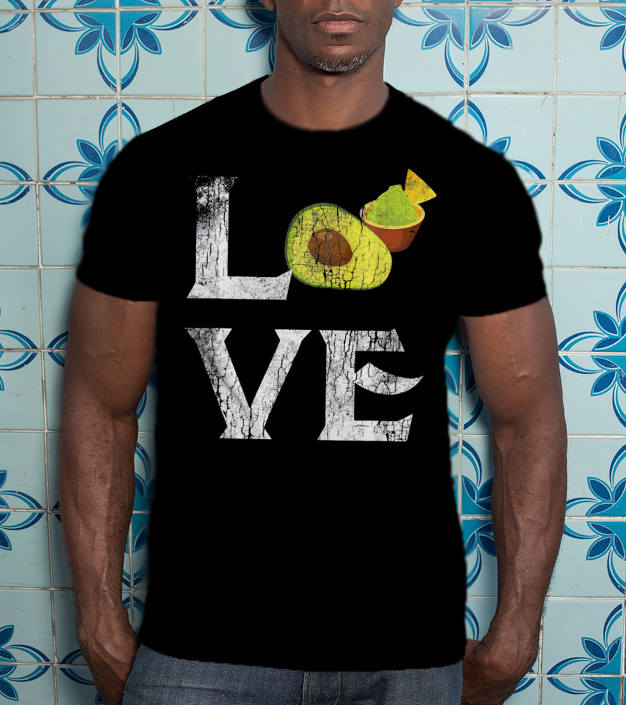 Love Mexican Guacamole Avocado Vegan Tex-Mex Passion T-Shirt