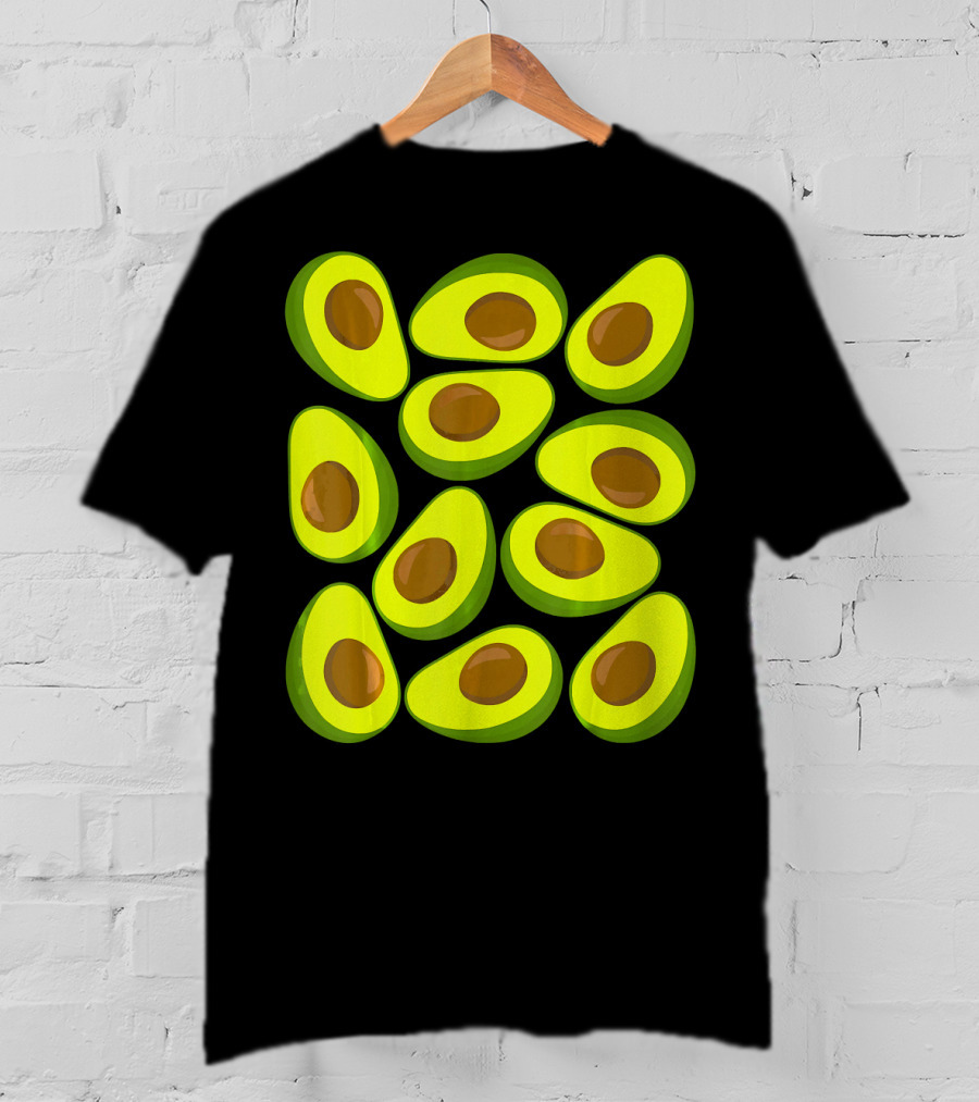 Avocado Pattern Funny Costume Holy Guaca T-Shirt