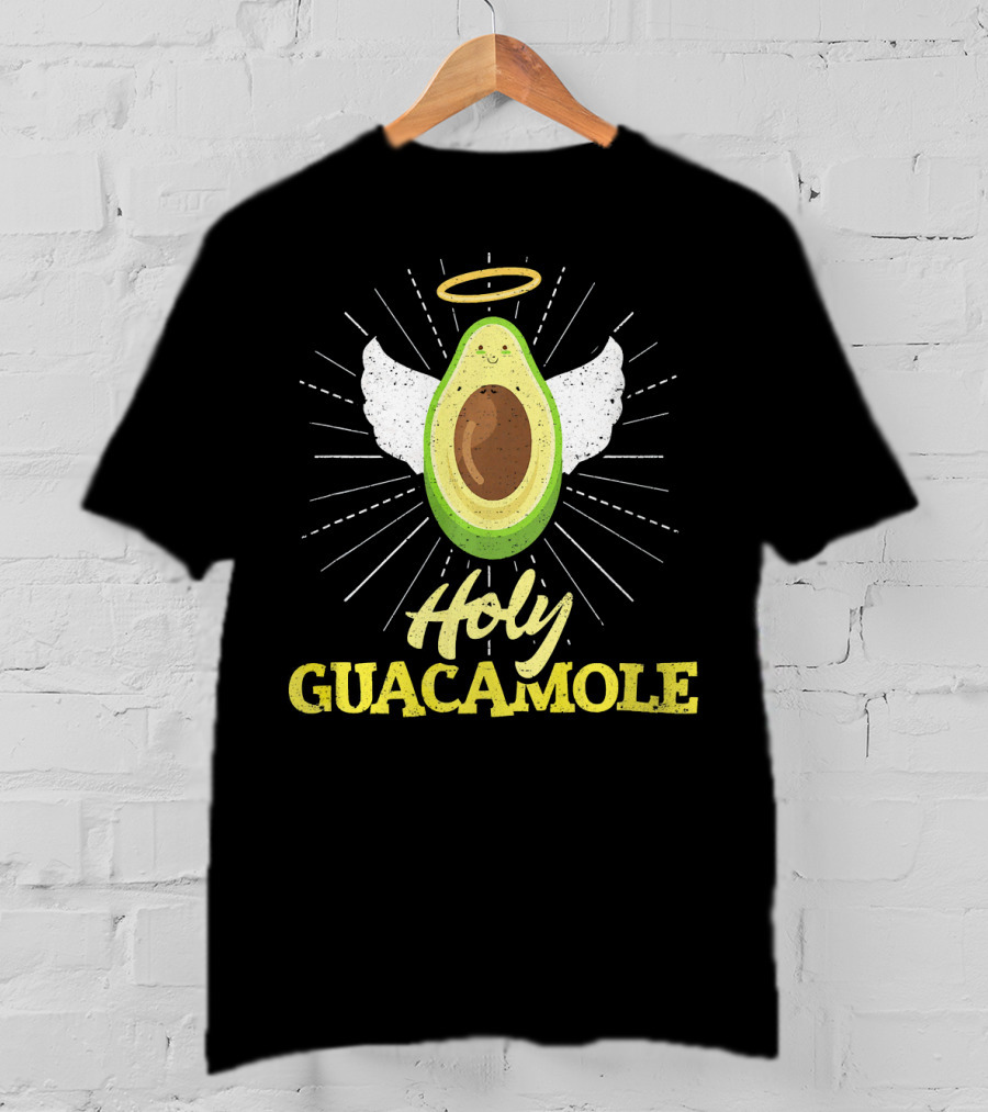 Holy Guacamole Angel Avocado With Halo And Wings T-Shirt