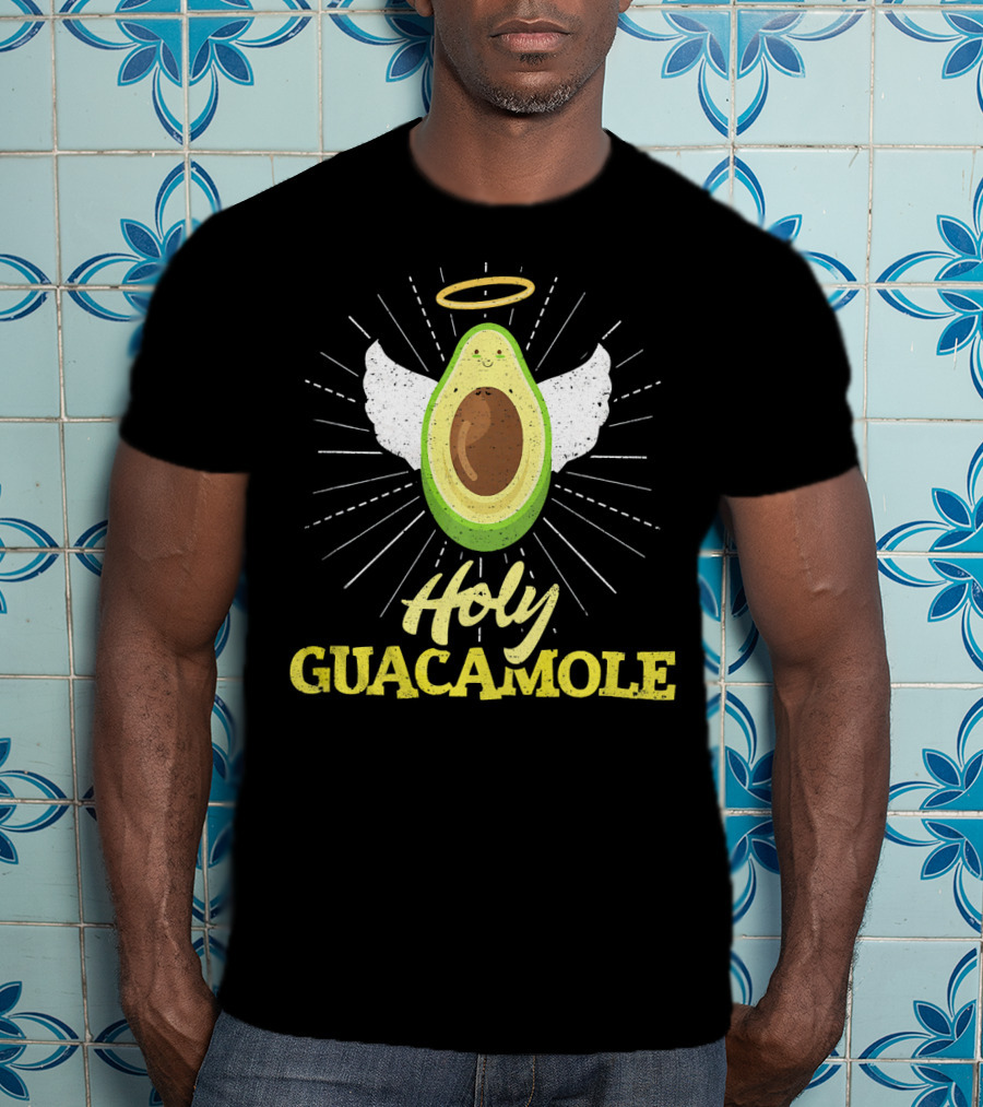 Holy Guacamole Angel Avocado With Halo And Wings T-Shirt