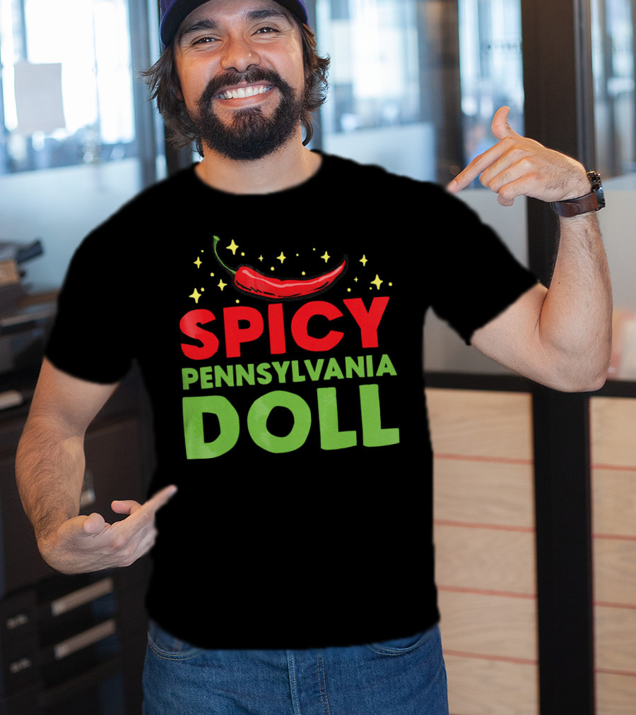 Spicy Pennsylvania Doll Chili Pepper Stars Fun T-Shirt