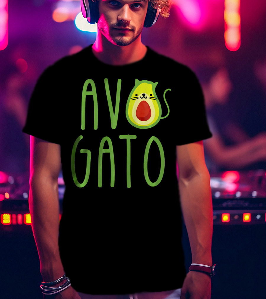 Funny Avogato Cat Cute Guacamole Avocado T-Shirt