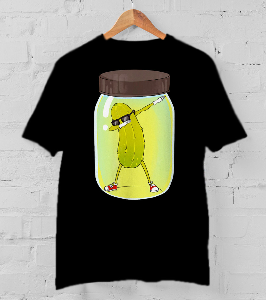 Dancing Pickle Dab In A Jar Cute Pickle Love T-Shirt
