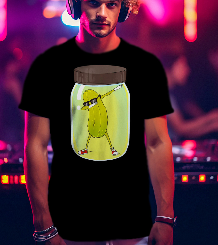Dancing Pickle Dab In A Jar Cute Pickle Love T-Shirt