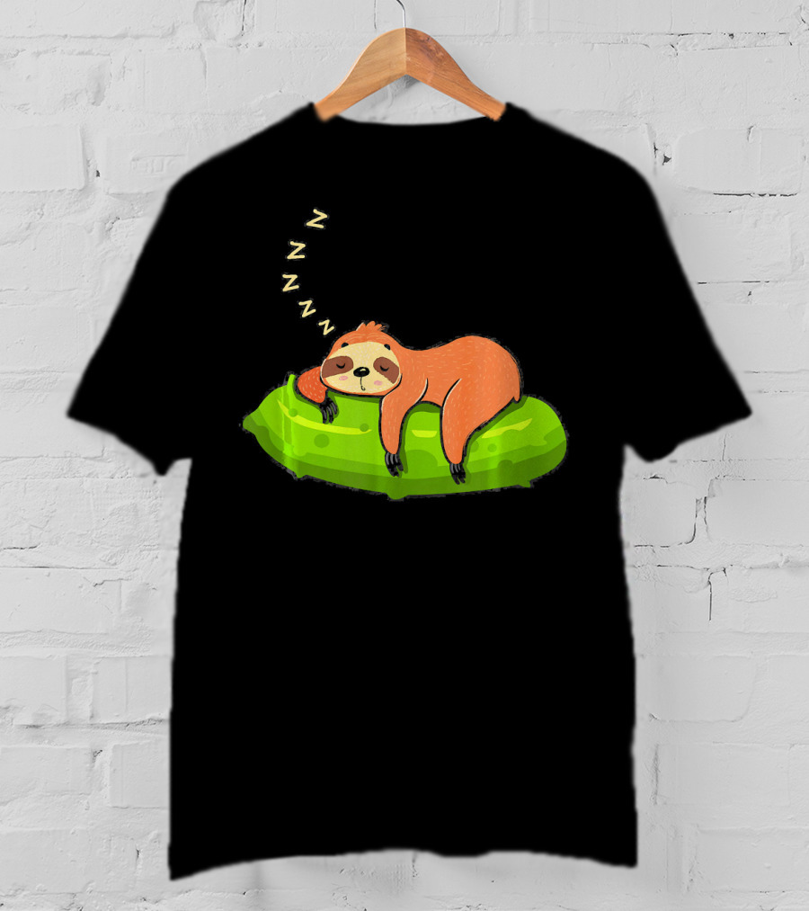 Lazy Sloth Sleeping On A Pickle With Zs T-Shirt