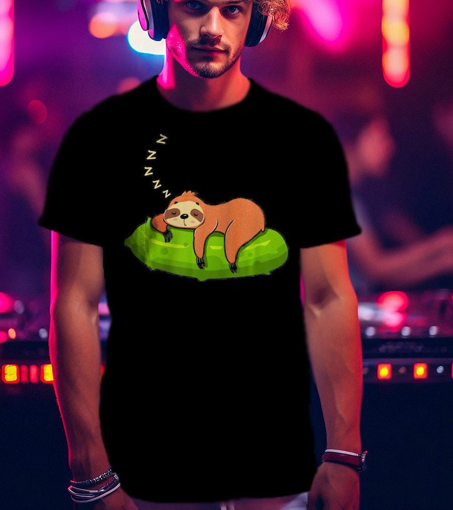 Lazy Sloth Sleeping On A Pickle With Zs T-Shirt