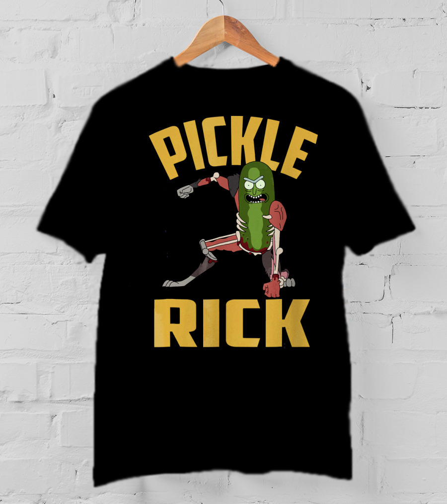 Pickle Rick Punch Rick And Morty Iconic Character Appeal T-Shirt