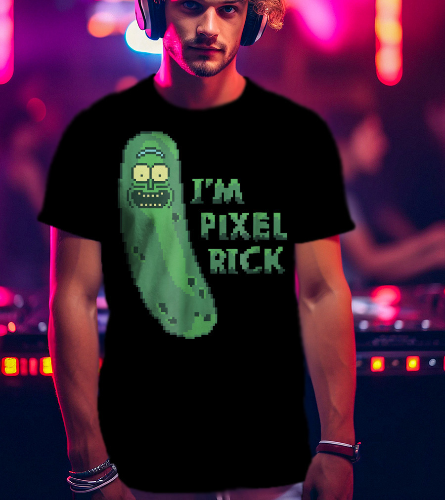 Mademark X Rick And Morty I'm Pixel Rick Pickle T-Shirt
