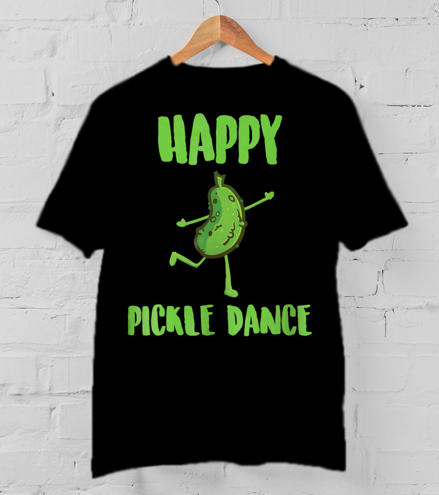 Hilarious Happy Pickle Dance With Cute Dill Pickle Animation T-Shirt