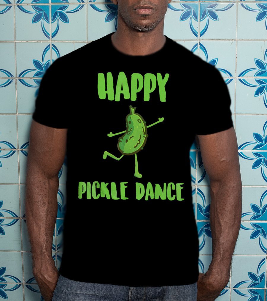 Hilarious Happy Pickle Dance With Cute Dill Pickle Animation T-Shirt